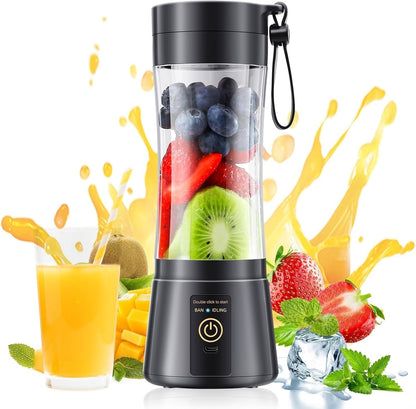Portable Blender, Cordless Personal Smoothie Blender with USB Rechargeable & 6 Blades, Compact Mini Juicer Powerful Blending for Shakes/Fruits/Veggies/Travel/Home/Office/Gym/Camping