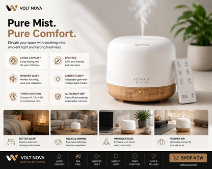 AromaGlow™ Smart Oil Diffuser
