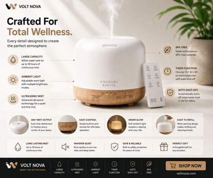AromaGlow™ Smart Oil Diffuser