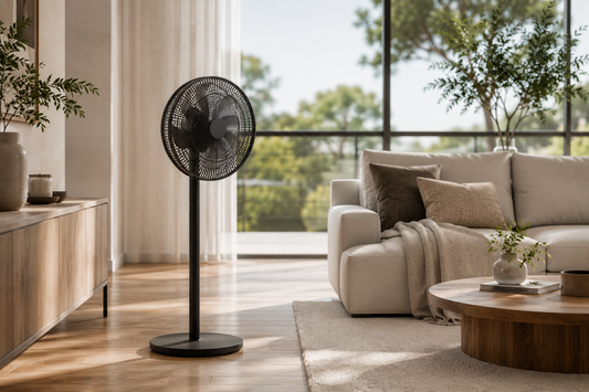 VoltBreeze™ Smart Oscillating Pedestal Fan with Remote Control, 3 Speed Settings & Adjustable Height