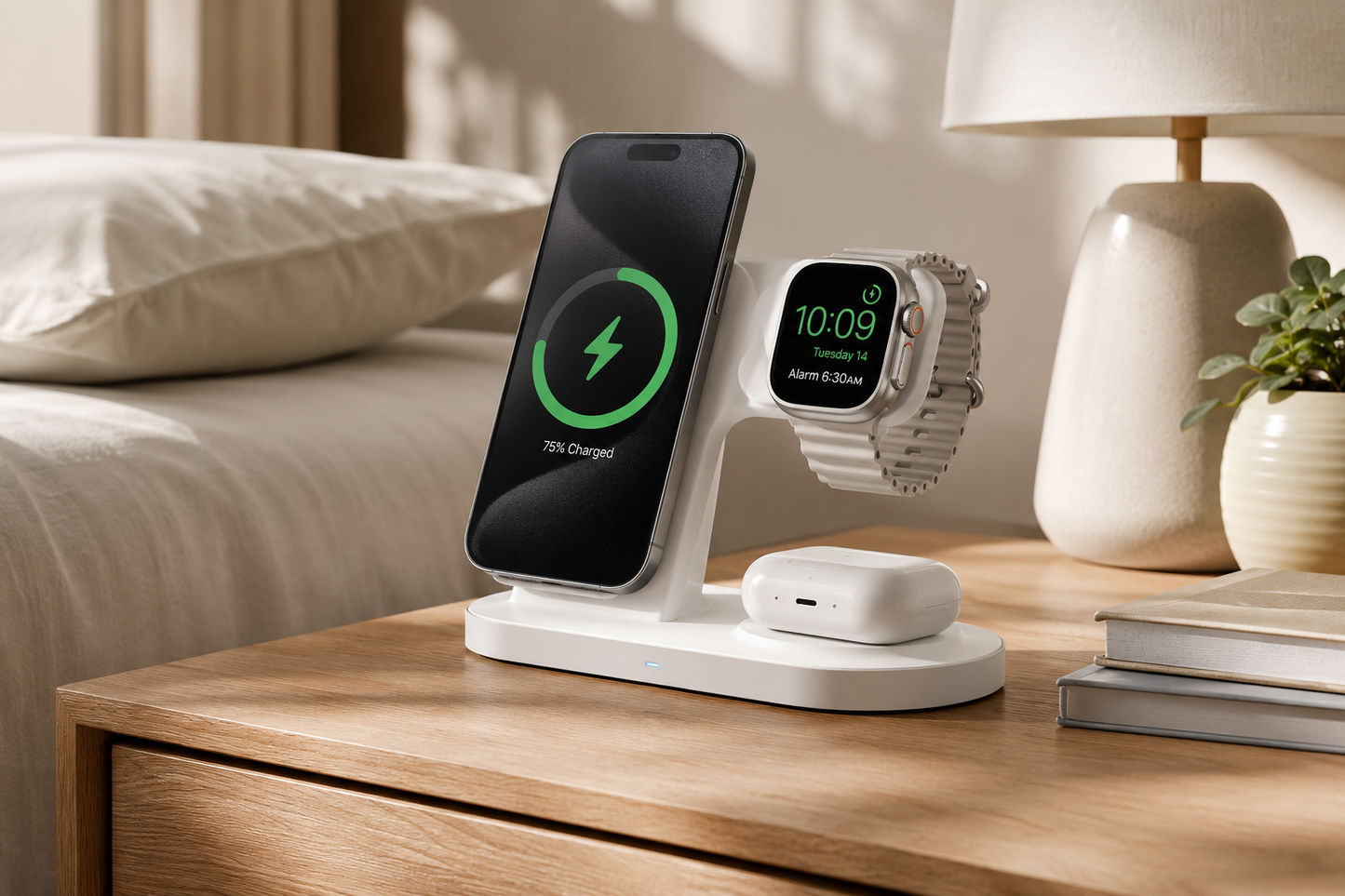 VoltCharge™ 3-in-1 Magnetic Wireless Charging Station