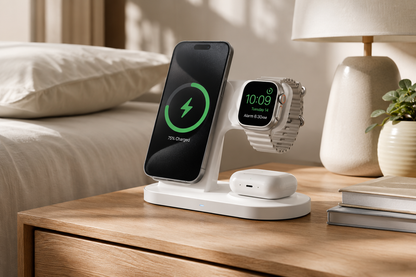 VoltCharge™ 3-in-1 Magnetic Wireless Charging Station
