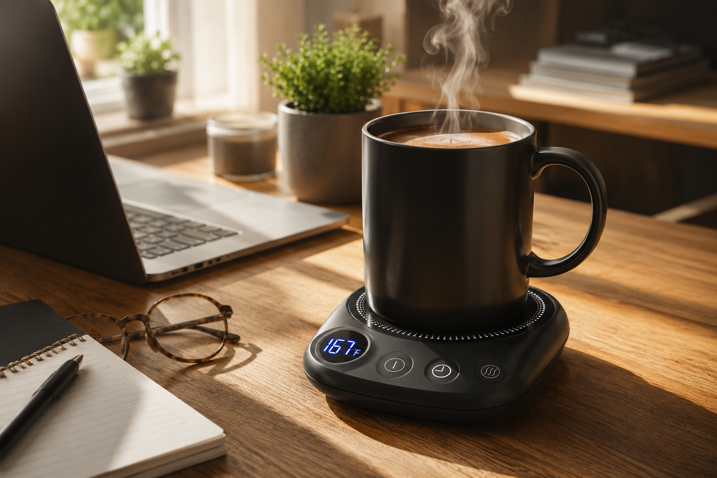 HeatMate™ Smart Coffee Mug Warmer | Digital Temperature Control with Auto Shut-Off