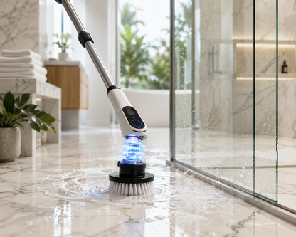 VoltScrub™ Dovety Pro Cordless Electric Spin Scrubber | 8 Brush Heads & Extendable Handle