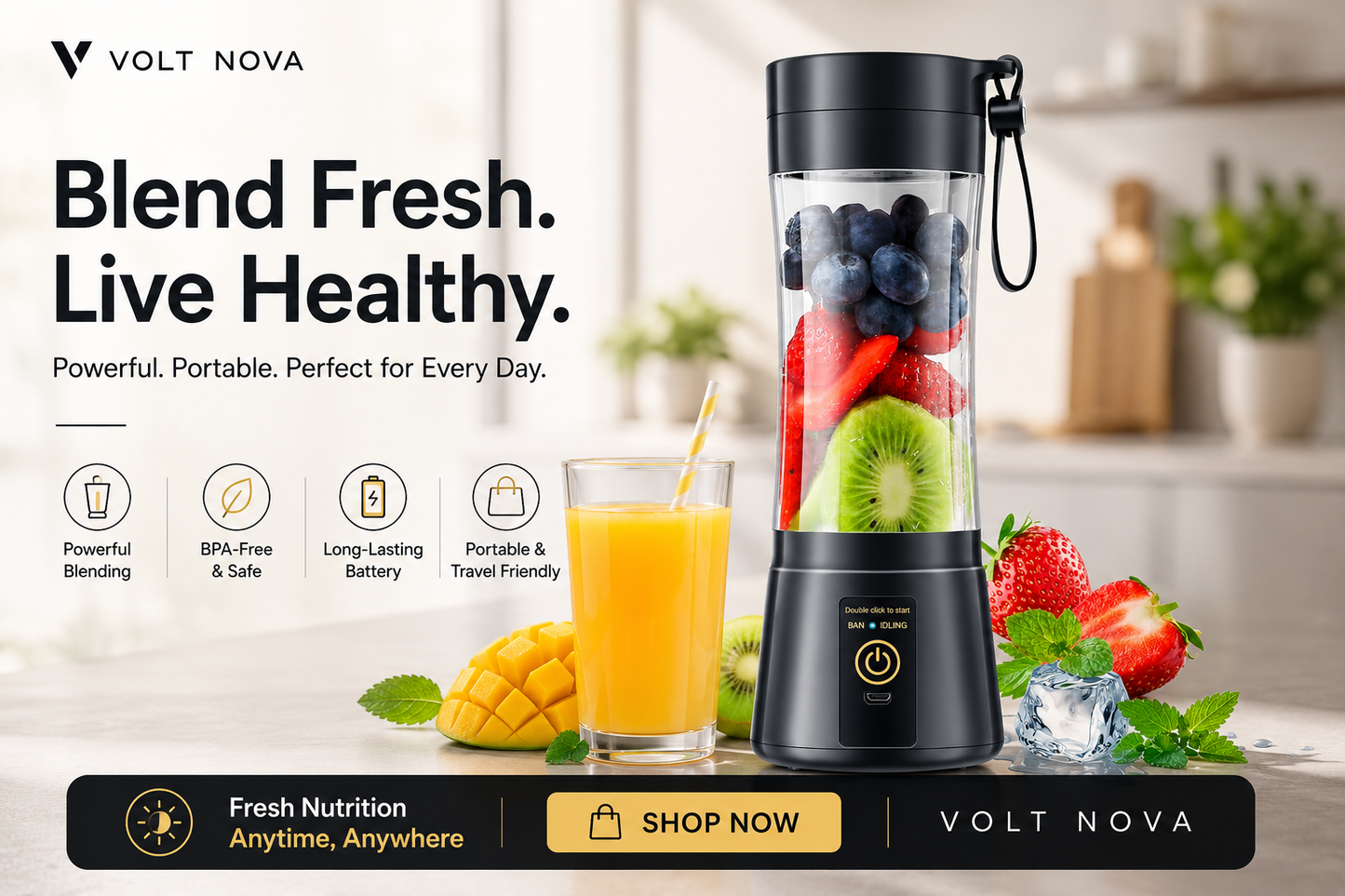 VoltBlend™ Portable USB Blender