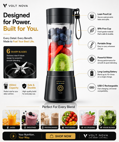 VoltBlend™ Portable USB Blender