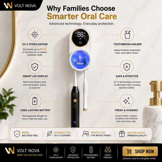 VoltClean™ UV Toothbrush Sterilizer
