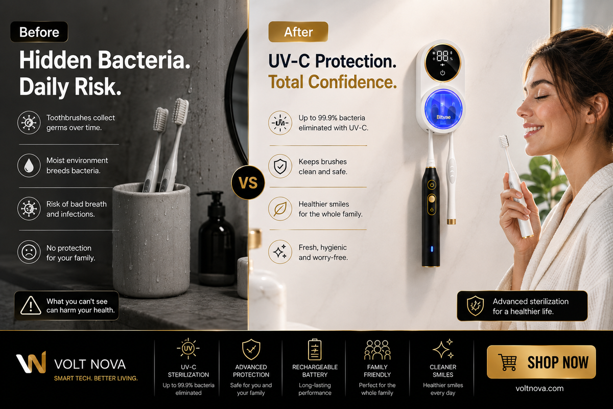 VoltClean™ UV Toothbrush Sterilizer