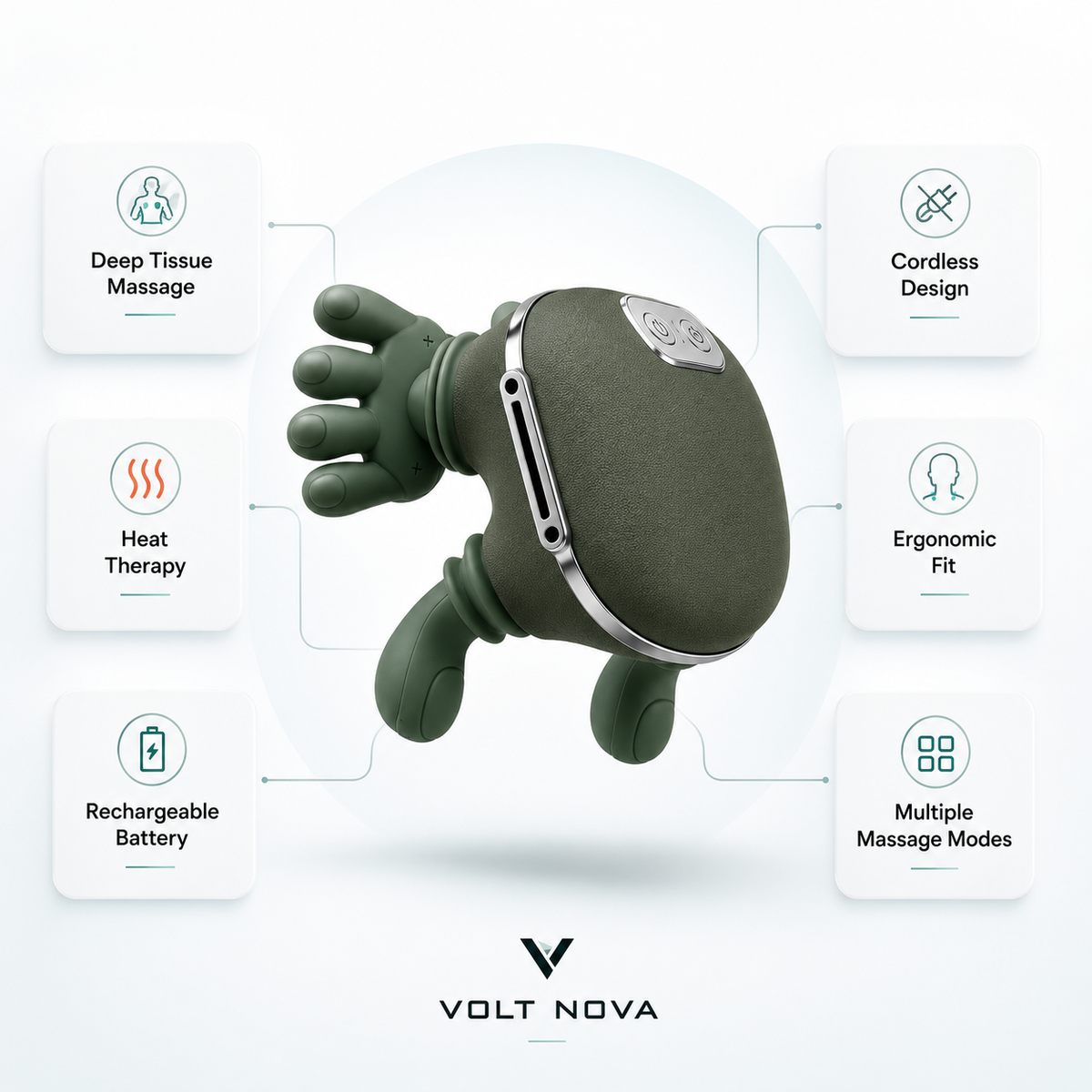 VoltRelief™ Heated Shiatsu Neck Massager
