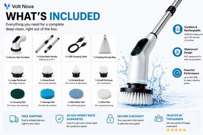 VoltScrub™ Dovety Pro Electric Spin Scrubber