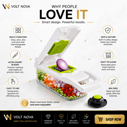 VoltSlice™ 12-in-1 Vegetable Chopper