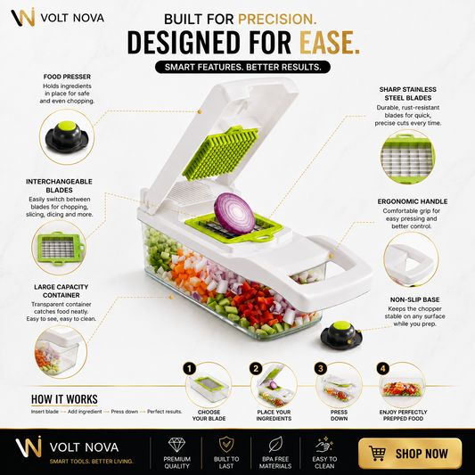 VoltSlice™ 12-in-1 Vegetable Chopper