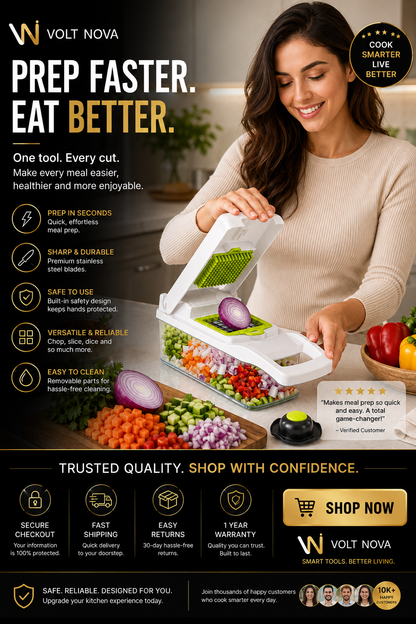 VoltSlice™ 12-in-1 Vegetable Chopper